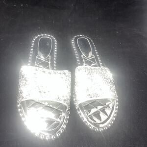 Rouge Ladies Slip On Flat Diamante Sliders Slip On Summer Sandals Mules Size 10